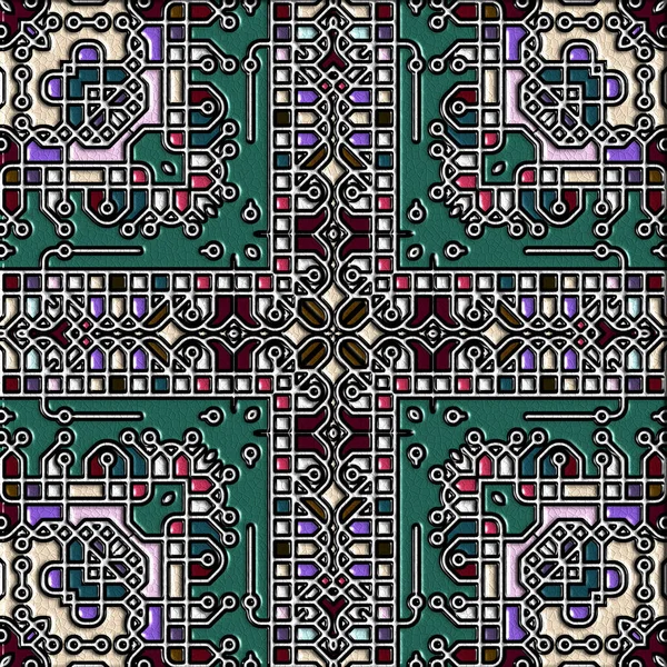 soyut sanat, mozaik desen, simetrik ve geometrik şekiller