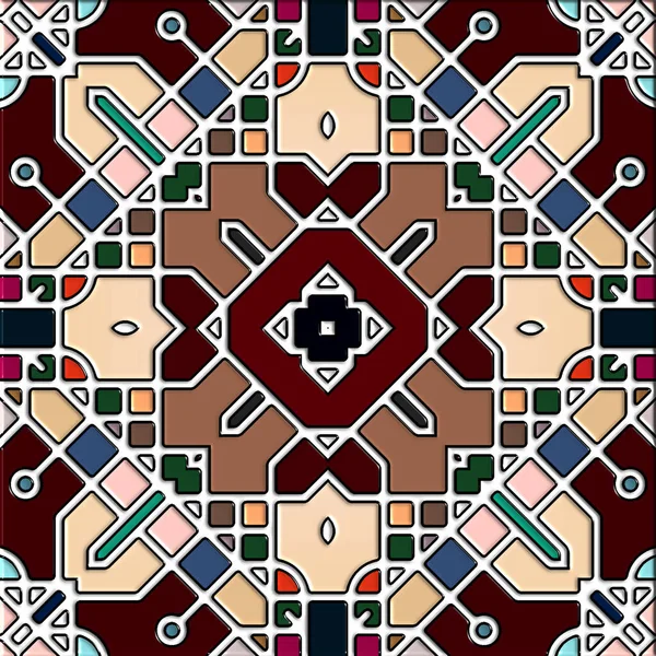 soyut sanat, mozaik desen, simetrik ve geometrik şekiller