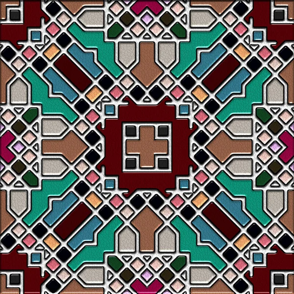 soyut sanat, mozaik desen, simetrik ve geometrik şekiller