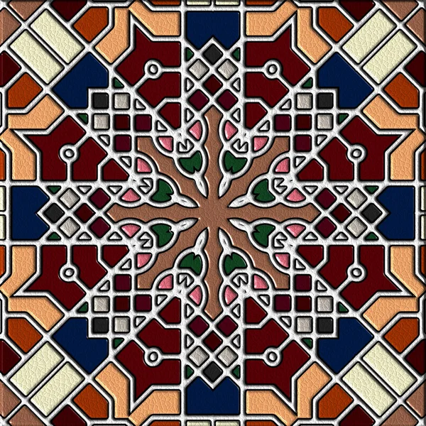 soyut sanat, mozaik desen, simetrik ve geometrik şekiller