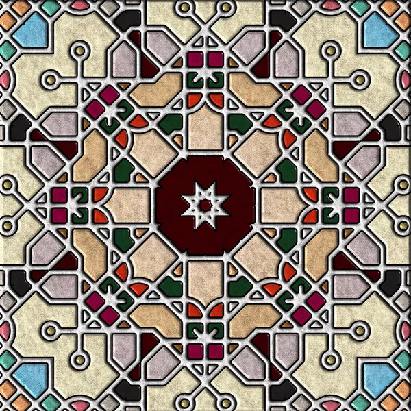 soyut sanat, mozaik desen, simetrik ve geometrik şekiller