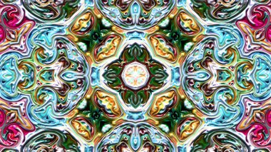 Fraktal çizimler, bilgisayar üretimi, soyut sanat, mozaik desen, simetrik ve geometrik şekiller, eşsiz tasarım