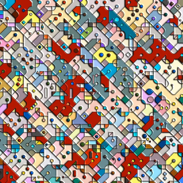 Obra Arte Fractal Computador Gerar Arte Abstrata Padrão Mosaico Formas — Fotografia de Stock