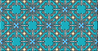 Geometrik süslemeli şekiller. Dekoratif simetrik arkaplan. Eşsiz ve yaratıcı tasarım. soyut renkli resimleme.