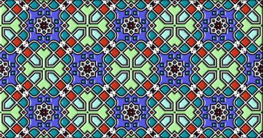 Geometrik süslemeli şekiller. Dekoratif simetrik arkaplan. Eşsiz ve yaratıcı tasarım. soyut renkli resimleme.