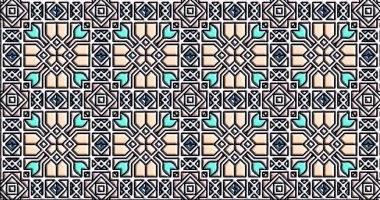 Geometrik süslemeli şekiller. Dekoratif simetrik arkaplan. Eşsiz ve yaratıcı tasarım. soyut renkli resimleme.