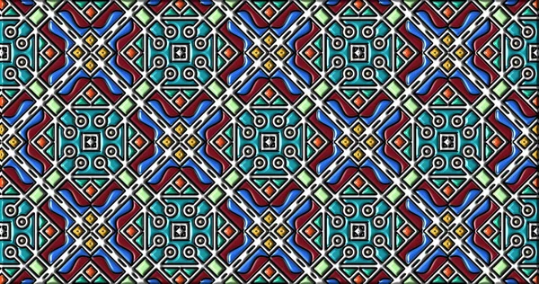 Geometric Ornamental Shapes Decorative Symmetrical Background Unique Creative Design Abstract — Fotografia de Stock