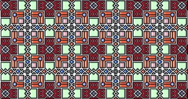 Geometrik süslemeli şekiller. Dekoratif simetrik arkaplan. Eşsiz ve yaratıcı tasarım. soyut renkli resimleme.