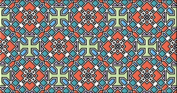 Geometric Ornamental Shapes Decorative Symmetrical Background Unique Creative Design Abstract — Stockfoto