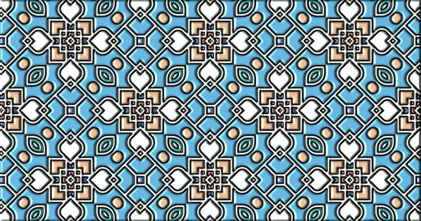 Geometric Ornamental Shapes Decorative Symmetrical Background Unique Creative Design Abstract — Stockfoto