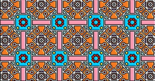 Geometrik süslemeli şekiller. Dekoratif simetrik arkaplan. Eşsiz ve yaratıcı tasarım. soyut renkli resimleme.