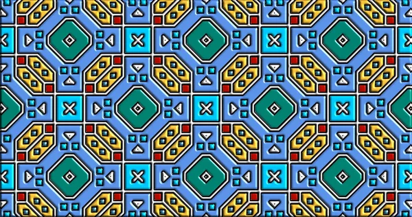 Geometrik süslemeli şekiller. Dekoratif simetrik arkaplan. Eşsiz ve yaratıcı tasarım. soyut renkli resimleme.