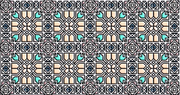 Geometrik süslemeli şekiller. Dekoratif simetrik arkaplan. Eşsiz ve yaratıcı tasarım. soyut renkli resimleme.