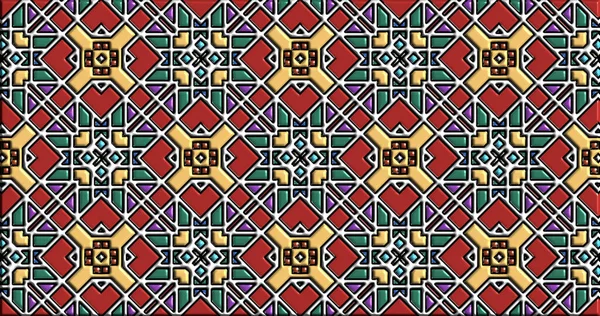 Geometrik süslemeli şekiller. Dekoratif simetrik arkaplan. Eşsiz ve yaratıcı tasarım. soyut renkli resimleme.