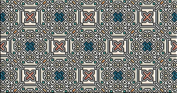 Geometrik süslemeli şekiller. Dekoratif simetrik arkaplan. Eşsiz ve yaratıcı tasarım. soyut renkli resimleme.