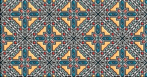 Geometrik süslemeli şekiller. Dekoratif simetrik arkaplan. Eşsiz ve yaratıcı tasarım. soyut renkli resimleme.