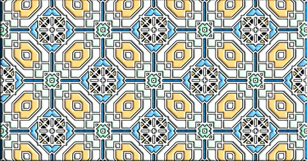 Geometrik süslemeli şekiller. Dekoratif simetrik arkaplan. Eşsiz ve yaratıcı tasarım. soyut renkli resimleme.