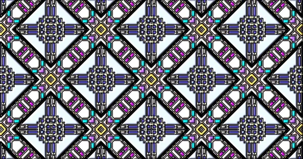 Geometrik süslemeli şekiller. Dekoratif simetrik arkaplan. Eşsiz ve yaratıcı tasarım. soyut renkli resimleme.