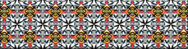 Geometric Ornamental Shapes Decorative Symmetrical Background Unique Creative Design Abstract — Zdjęcie stockowe