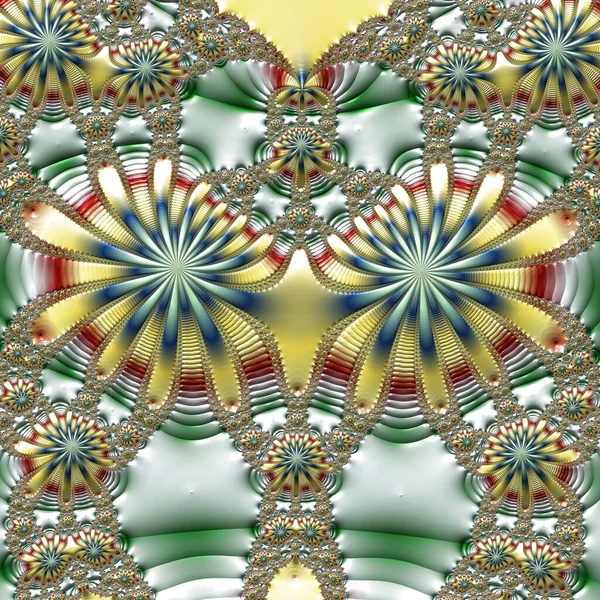 Obra Arte Fractal Formas Ornamentais Infinitas Fundo Espiral Decorativo Design — Fotografia de Stock