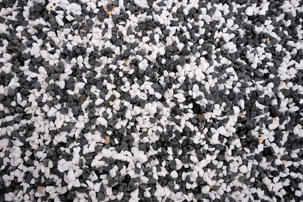 Декоративні Камені Чорний Білий Природні Дрібні Камені Дизайну Вибірковий Фокус — стокове фото