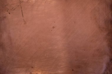 Bakır metalik yüzey arka planı. Eski bakır kaplama..