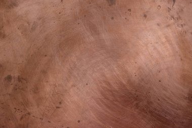 Örnek bakır. Demir içermeyen metal dokusu. Gün ışığı.