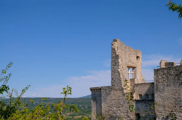Les Ruines Antiques Château Marquis Sade Lacoste Provence France Tourisme — Photo