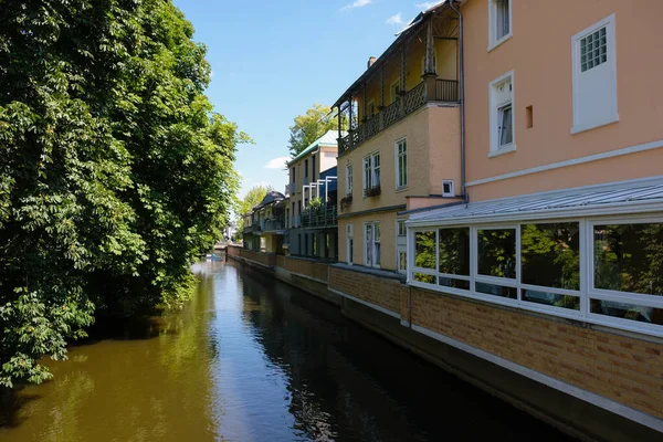 Bad Kreuznach şehrindeki iklim merkezi kanalı. Nahe Nehri, Ren nehrinin sol koludur..