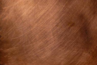 Bakır arka plan. Bakır yüzeyde çizikler var..