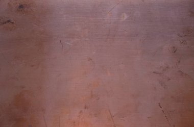 Bakır folyolu Textolite. Bakır arka plan. Yüzeyde parmak izleri..