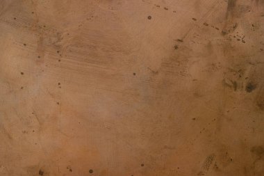 Lekeli ve çizikli kaba bakır plaka. Boşluğu kopyala.