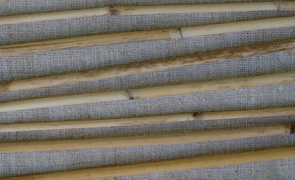Natural Reeds Drinking Straws Hemp Fabric Background Think Green Concept — Fotografia de Stock