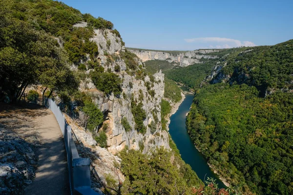 Ardeche Gorge River South France Europe View Observation Deck — Stock Photo, Image