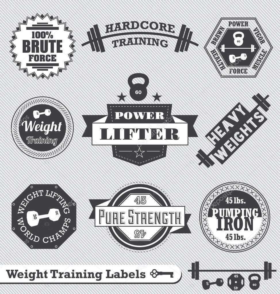 Hardcore training emblem Royalty Free Vector Image