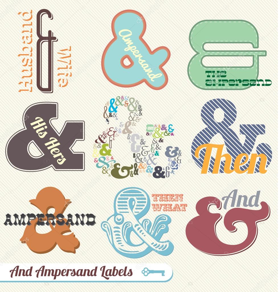 Vector Set: Retro Ampersand Labels and Badges