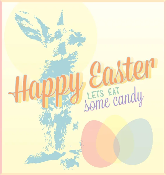 Vintage Happy Easter Card and Wallpaper — Stock Vector