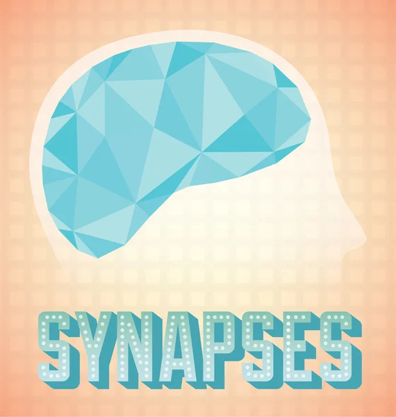 Abstract Brain Synapses Graphic — Stock Vector