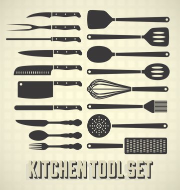 Vector Set: Kitchen Utensils Set clipart