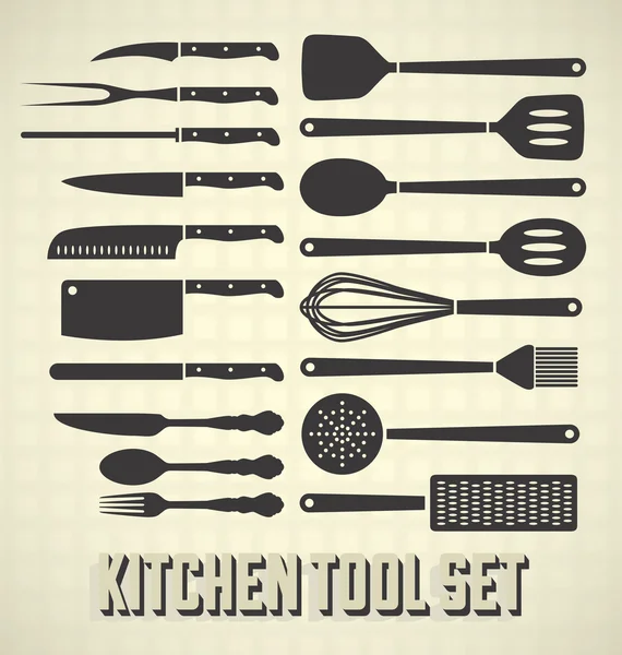 Векторний набір: Набір посуду для кухні Стокова Ілюстрація