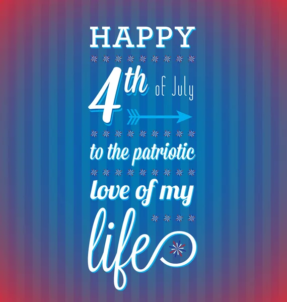 Happy Fourth of July Card — Stock Vector