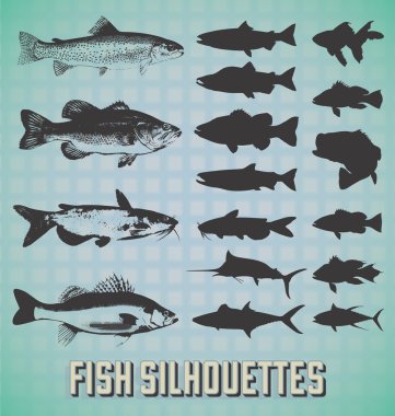 Vector Set: Fish Silhouettes