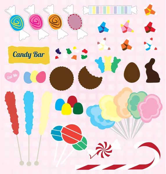 Vector Set: Candy Pieces Stock Illustration