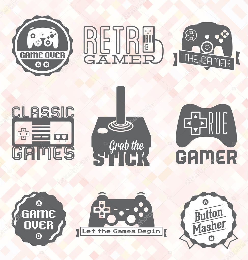 Vector Se: Retro Video Game Labels
