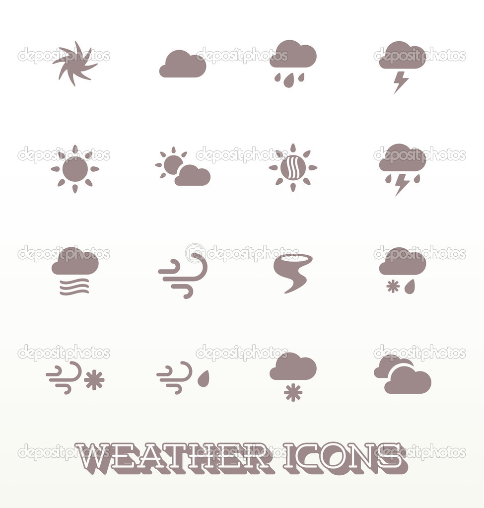 Vector Stock: Modern Weather Icons