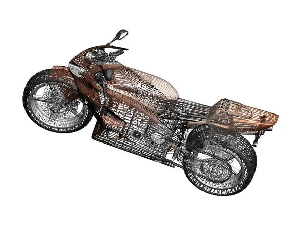 Rendering 3D di un concept sportbike — Foto Stock