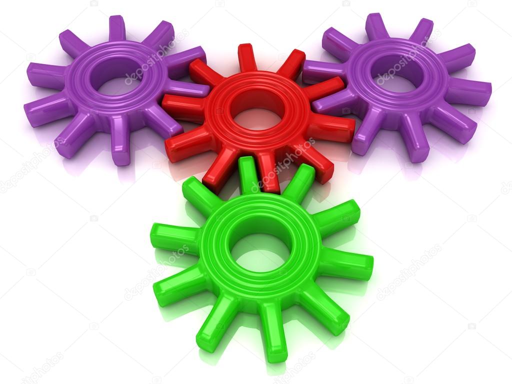 Colorful plastic gears