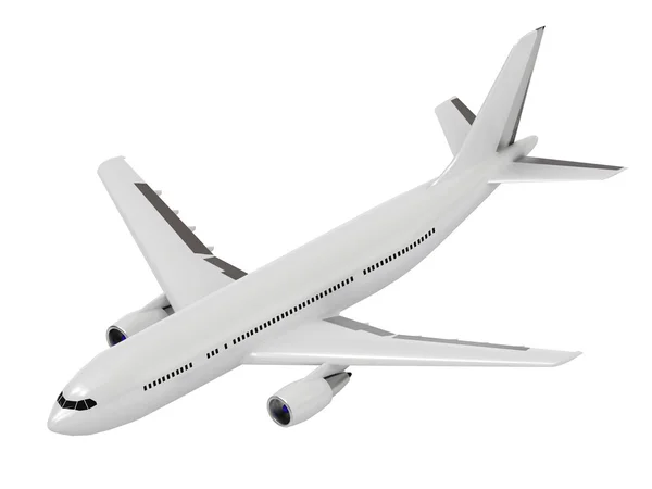 Avión de pasajeros blanco — Foto de Stock