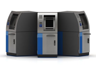 Üç bankamatik atm