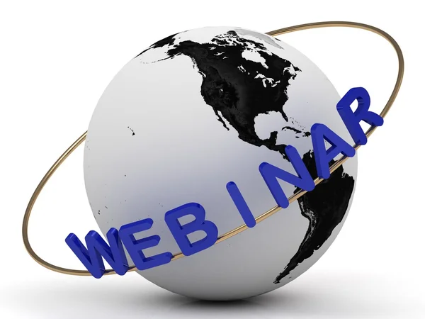 Webinar and gold ring — Stock Photo, Image